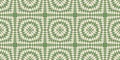 Vector abstract seamless pattern with optical illusion effect, green color Royalty Free Stock Photo
