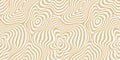 Vector abstract seamless pattern. Trendy gold background with curved lines Royalty Free Stock Photo