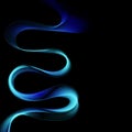 Vector Abstract shiny color blue wave design element on dark background. Science or technology design. eps 10 Royalty Free Stock Photo