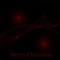 Vector Abstract shiny color red wave design element on dark background. Royalty Free Stock Photo