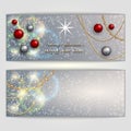 Vector abstract silver Christmas and New Year