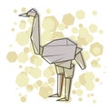 Vector abstract illustration ostrich.