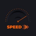 Vector abstract speedometer concept template Royalty Free Stock Photo