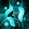 Abstract bacteria cells Royalty Free Stock Photo