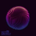 Vector abstract sphere of particles, points array. Futuristic vector illustration. Technology digital splash or Royalty Free Stock Photo