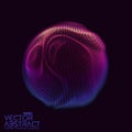 Vector abstract sphere of particles, points array. Futuristic vector illustration. Technology digital splash or Royalty Free Stock Photo