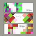 Vector abstract square pattern banner
