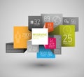 Vector abstract squares and cubes background illustration / infographic template