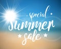 Vector abstract summer sale poster Royalty Free Stock Photo