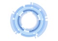 Vector abstract technology blue circle on white background.