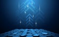 Vector abstract technology innovation move up background