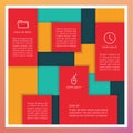 Vector abstract template. Colorfully rectangle panels with place