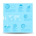 Vector abstract template infographic and icon science innovation concept Royalty Free Stock Photo