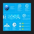 Vector abstract template infographic and icon technology innovation concept Royalty Free Stock Photo