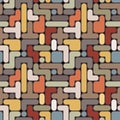 Vector abstract tetris background - vintage seamle