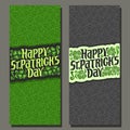 Vector abstract vertical Banner for St Patrick`s Day