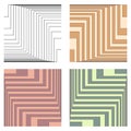 Vector striped rhythmic elements backgrounds set Royalty Free Stock Photo
