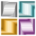 Vector striped rhythmic elements backgrounds set Royalty Free Stock Photo