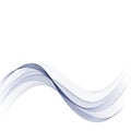 Vector abstract wave background. Blue transparent waves on white background. Royalty Free Stock Photo
