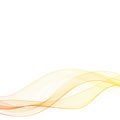 Vector of abstract wave lines gold flowing isolated on white background for design elements or separator in concept of luxury