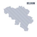 Vector abstract wave map of Belgium isolated on a white background.