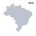 Vector abstract wave map of Brazil isolated on a white background. Royalty Free Stock Photo