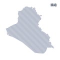 Vector abstract wave map of Iraq isolated on a white background.