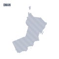 Vector abstract wave map of Oman isolated on a white background. Royalty Free Stock Photo