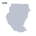 Vector abstract wave map of Sudan isolated on a white background. Royalty Free Stock Photo