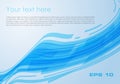 Vector abstract wave rectangle background in blue color Royalty Free Stock Photo