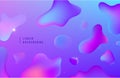 Vector abstract wavy geometric background. Trendy gradient shapes composition. Liquid colorful 3d design, Fluid gradient