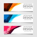 Vector abstract web banner design template. Collection of web banner template. Abstract geometric web design banner template. Royalty Free Stock Photo