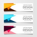 Vector abstract web banner design template. Collection of web banner template. Abstract geometric web design banner template. Royalty Free Stock Photo