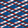 Vector abstract wicker weave effects seamless interlace pattern background. Painterly diagonal brush stroke lines