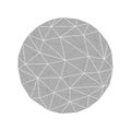 Vector abstract wireframe connecting earth sphere with white and gray lines Royalty Free Stock Photo