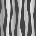 Vector Abstract Zebra Stripes Silver Gradient on Dark Gray seamless pattern background. Perfect for fabric, wallpaper Royalty Free Stock Photo