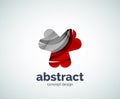 Vector abstruse shape logo template