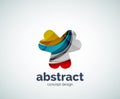 Vector abstruse shape logo template