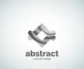 Vector abstruse shape logo template