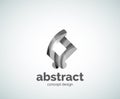 Vector abstruse shape logo template