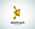 Vector abstruse shape logo template