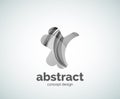 Vector abstruse shape logo template