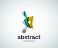 Vector abstruse shape logo template