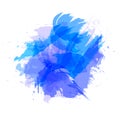 Vector Abtract Brush Strokes, Grunge Blue Shape, Template, Blank Frame.