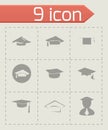 Vector academic icon set