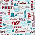 Vector Achievement school Labels seamless pattern.