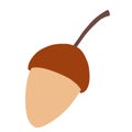 Vector acorn clipart illustration. Acorn isolated on a white background.