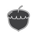 Vector Acorn icon. Element of Fruits and vegatables for mobile concept and web apps icon. Glyph, flat icon for website design and