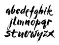 Vector Acrylic Brush Style Hand Drawn Alphabet Font