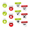 vector add delete shopping cart item Royalty Free Stock Photo